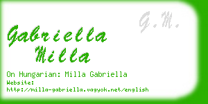 gabriella milla business card